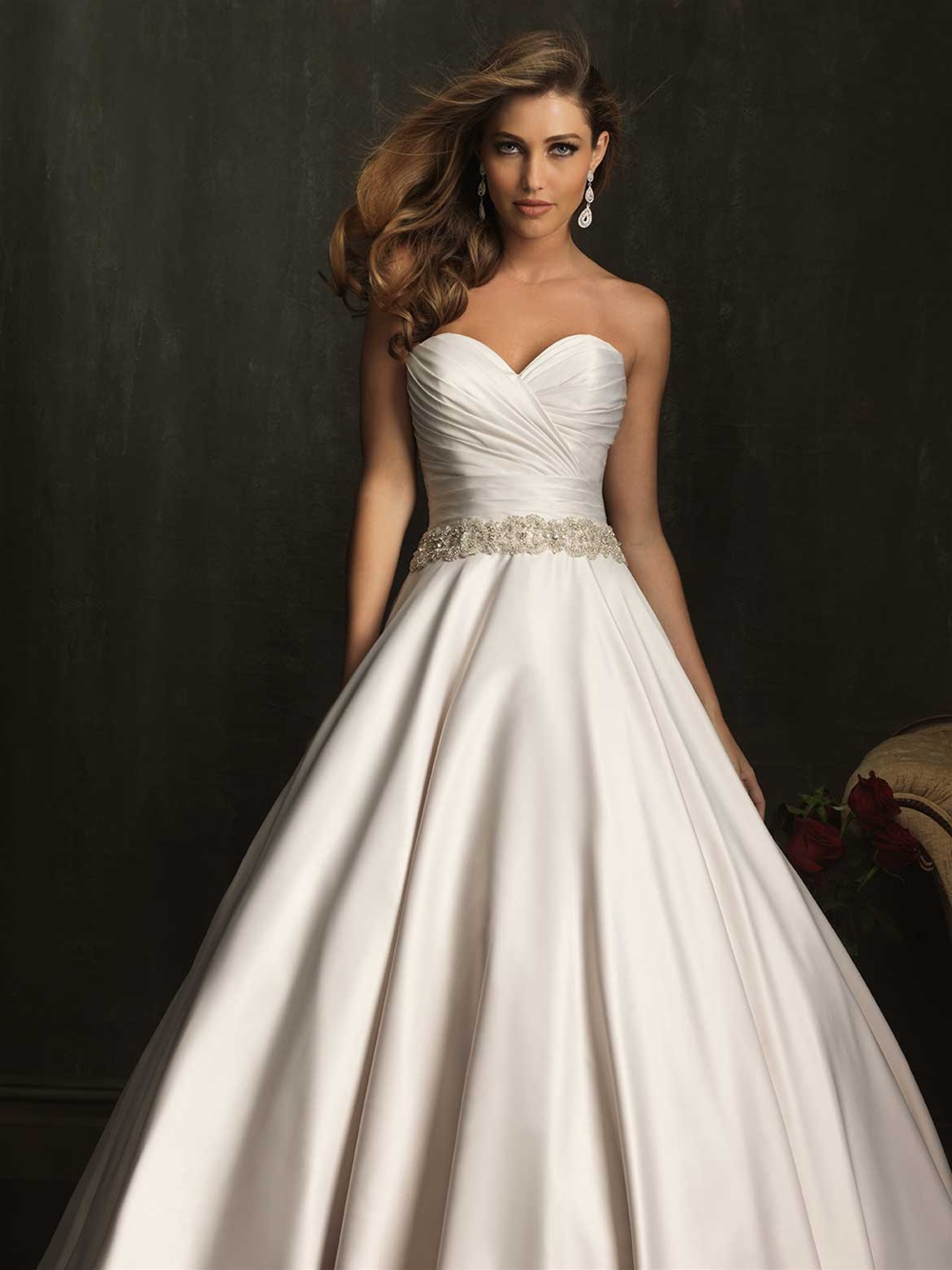 Model wearing a white dress 14